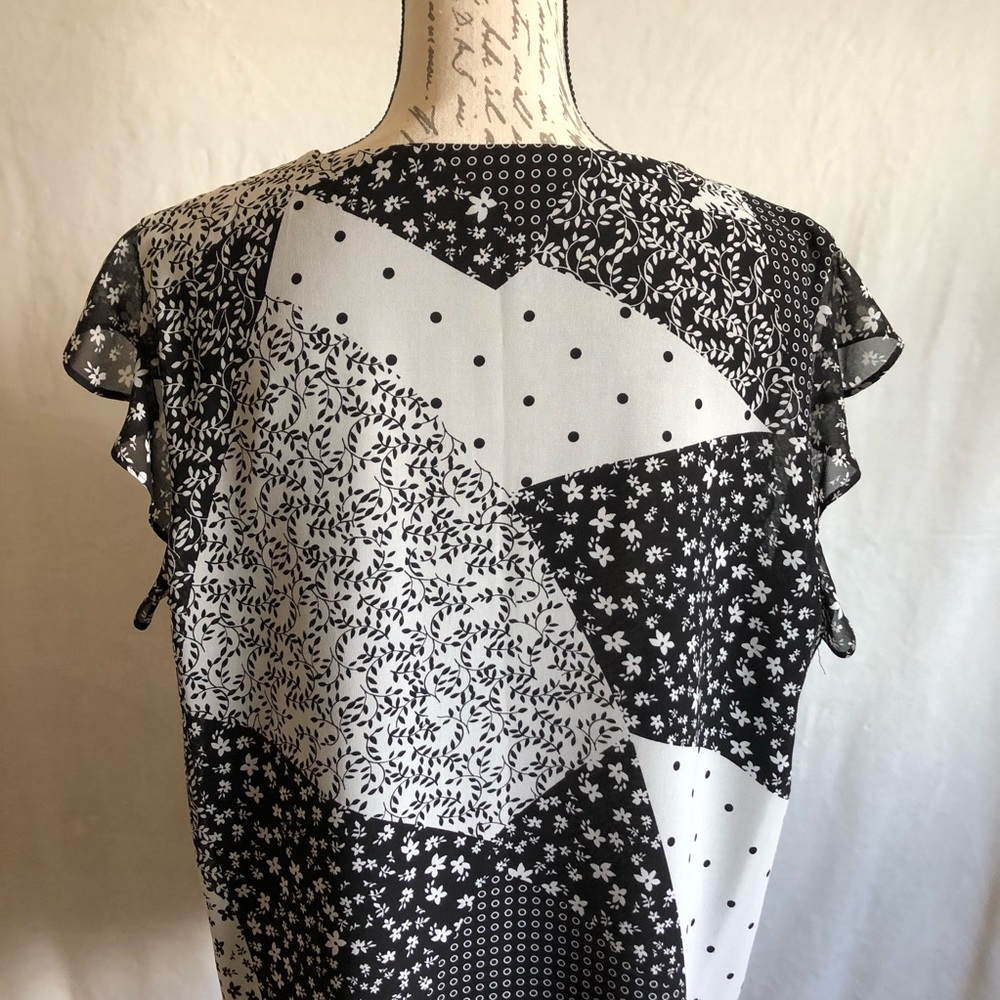 Calvin Klein Patchwork Mix Print Top - image 8